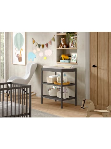 58 aufm Kessel WICKELREGAL Kara-lynn 79x50x95 aus Buche Massivholz Farbe Anthrazit