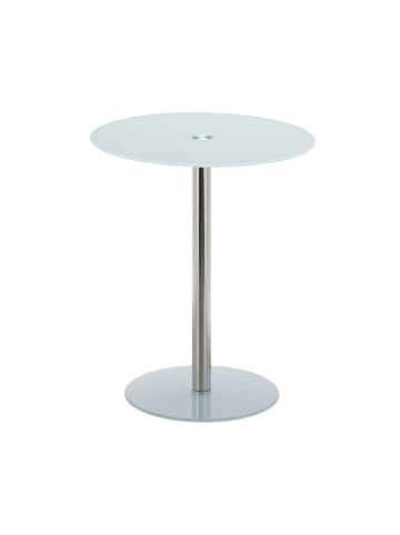 relaxdays Beistelltisch in Weiß - (H)53 x Ø 43 cm