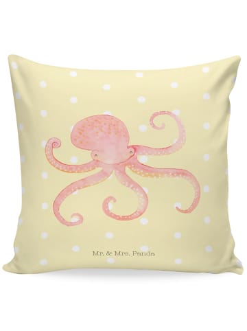 Mr. & Mrs. Panda Sofakissen Tintenfisch ohne Spruch in Gelb Pastell