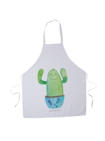 Mr. & Mrs. Panda Latzschürze Kaktus Happy ohne Spruch in Weiß