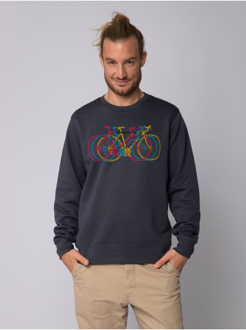 wat? Apparel Sweatshirt Fahrräder in India Ink Grey
