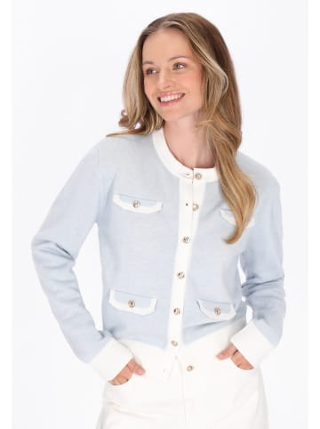 DreiMaster Women Cardigan in light blue offwhite