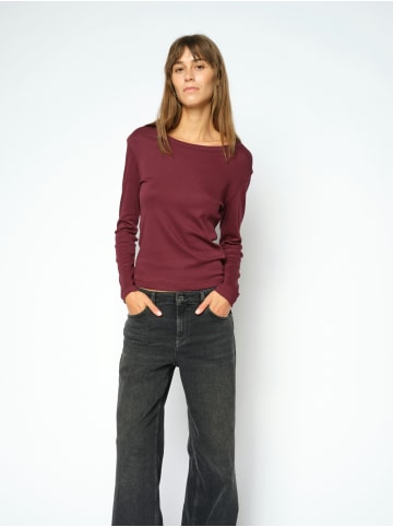 Mos Mosh Langarmshirt in aubergine