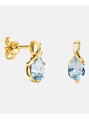 Diamant L'éternel Ohrstecker aus 375 Gelbgold mit Topas