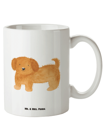 Mr. & Mrs. Panda Jumbo Tasse Hund Flauschig ohne Spruch in Weiß