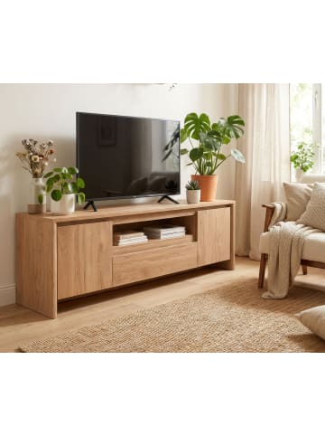 Furn.Design TV-Lowboard Hickory Walnuss 164 x 59 cm, TV Unterteil in modernem Design