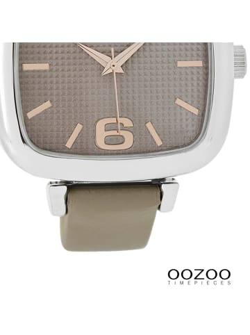 Oozoo Analog-Armbanduhr Oozoo Timepieces beige, grau extra groß (ca. 42x42mm)