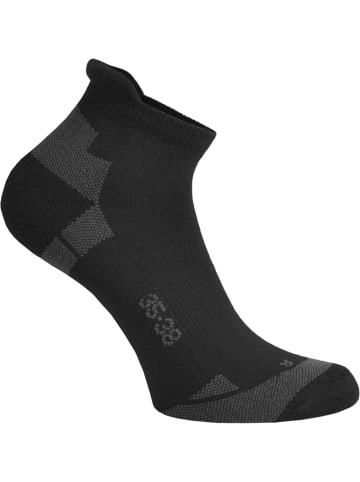 normani 6 Paar Coolmax Sneakersocken mit Komfortferse in Schwarz