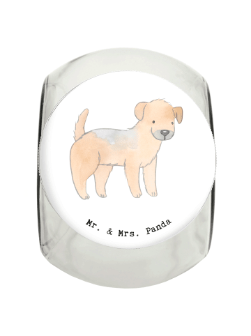 Mr. & Mrs. Panda Dose Border Terrier Moment ohne Spruch in Weiß