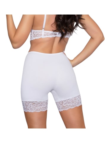 Alkato Damen Longpants mit Spitze und Bein in weiß