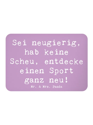 Mr. & Mrs. Panda Kühlschrankmagnet Spruch Neuer Sport mit Spruch in Lavendeltraum