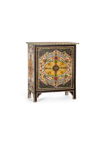Giner y Colomer Mehrfarbiges handgefertigtes Sideboard aus Mangoholz 80 cm in Multicolored