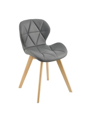 en.casa 2er-Set Esszimmerstuhl Älmhult in Grau (H)81cm (B)57cm (T)49cm
