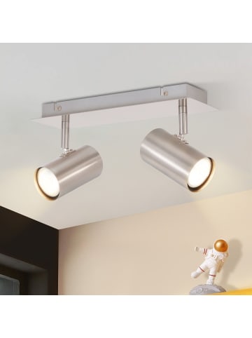ZMH Deckenleuchte in Nickel 2-flammige GU10 schwenkbar Modern Deckenspots