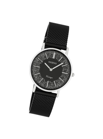 Oozoo Armbanduhr Oozoo Vintage Series schwarz mittel (ca. 32mm)