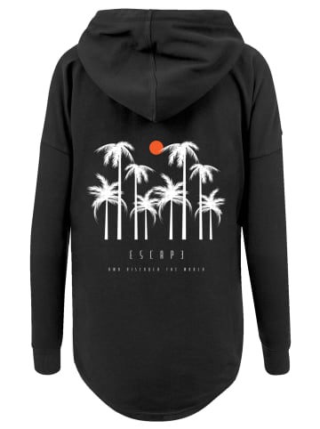 F4NT4STIC Oversized Hoodie Oversize Escape Discover the World Palm Trees in schwarz