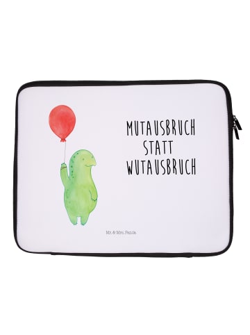 Mr. & Mrs. Panda Notebook Tasche Schildkröte Luftballon mit Spruch in Weiß