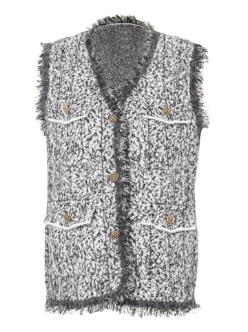 Usha Vest in Grau Wollweiss
