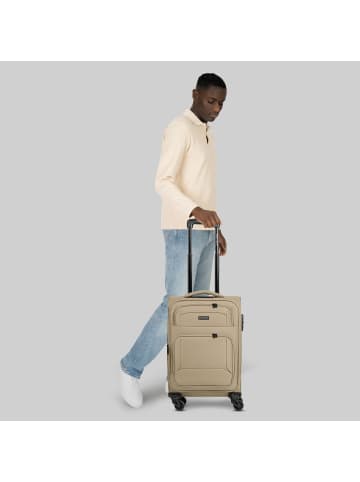 Smartbox Edition 04 4 Rollen Kabinentrolley 55 cm mit Dehnfalte beige