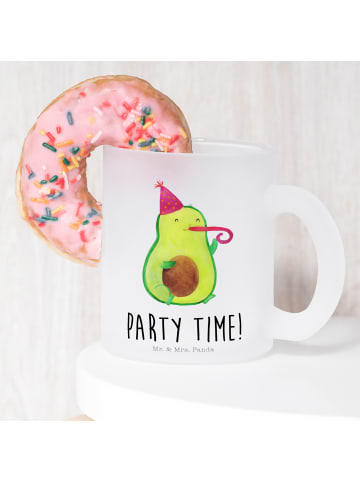 Mr. & Mrs. Panda Tasse Avocado Party Zeit mit Spruch in Transparent