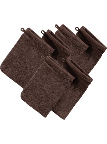 Erwin Müller Frottier Waschhandschuh 6er-Pack Heidelberg in braun