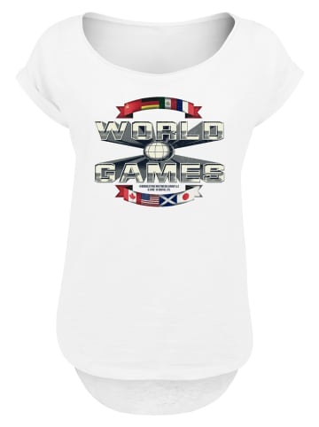 F4NT4STIC Long Cut T-Shirt Retro Gaming World Games in weiß