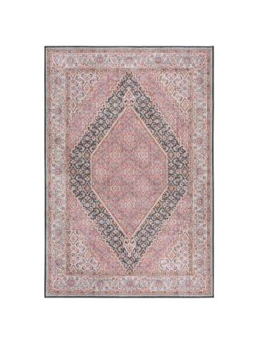 KADIMA DESIGN Waschbarer Teppich Medallion Muster, Orientalisch, Wohnzimmer in Rosa