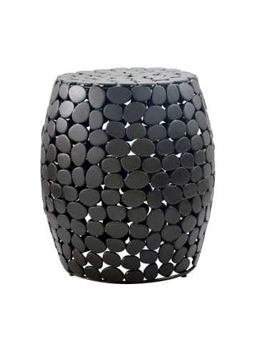 FineBuy Beistelltisch in Schwarz / Aluminium / 40x40x46