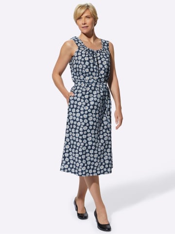 WITT WEIDEN Kleid in marine-geblümt