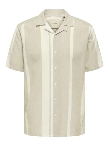 Only&Sons Hemd Kurzarm Resort Kragen Knopfleiste in Khaki