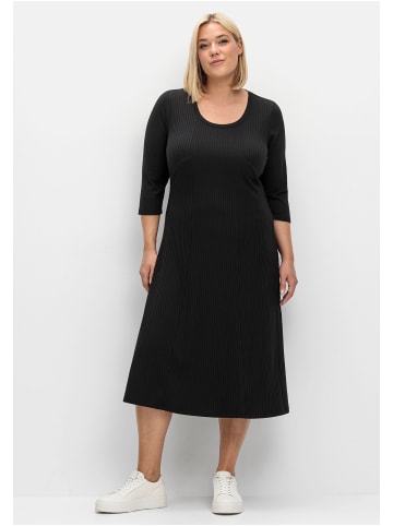 sheego Shirtkleid in schwarz