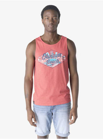 KOROSHI Herren baumwolle print tanktop in rosa