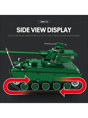 COFI 1453 Reobrix 77033 AMX 13 Panzer Klemmbaustein Set 1037 Teile ab 14 in Mehrfarbig