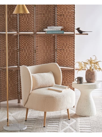 Beliani Sessel OTSBY II in Beige/Braun - (W) 60 x (H) 76 x (L) 55 cm