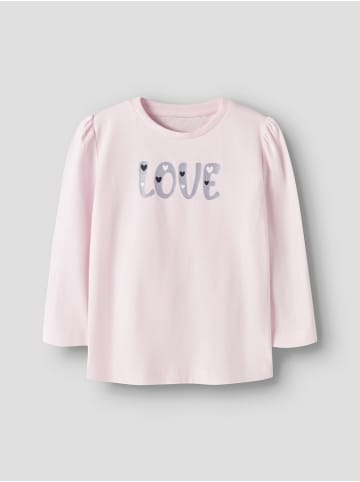 name it Langarmshirt Glitzerprint Nmfolinas in cherry blossom