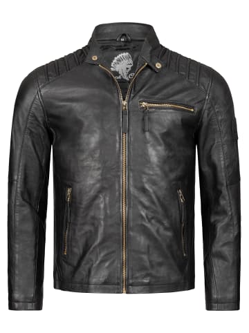 Rock Creek Lederjacke in Schwarz