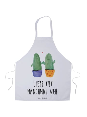 Mr. & Mrs. Panda Vorbinder Kaktus Liebe mit Spruch in Weiß