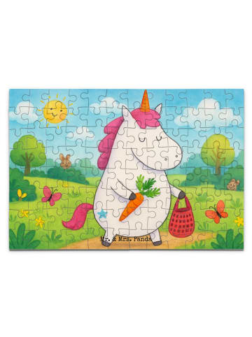 Mr. & Mrs. Panda Puzzle Einhorn Vegan Design ohne Spruch in Weiß