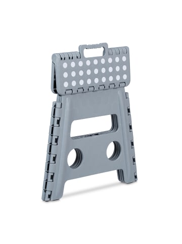 relaxdays 10x Klapphocker in Hellgrau - (B)37 x (H)30 cm x (T)29 cm