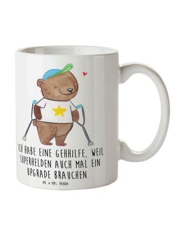 Mr. & Mrs. Panda Geschenktasse Bär Gehhilfen mit Spruch in Weiß