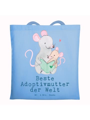 Mr. & Mrs. Panda Einkaufstasche Maus Beste Adoptivmutter der Wel... in Sky Blue