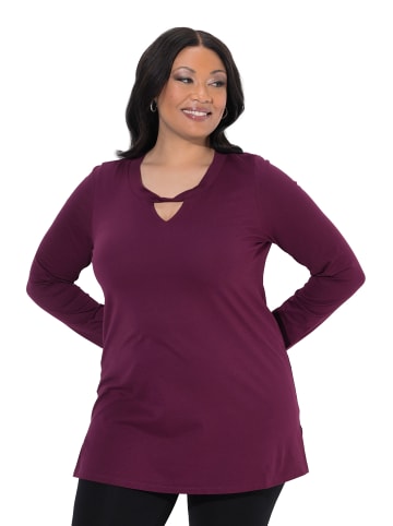 Ulla Popken Longshirt in dunkel weinrot