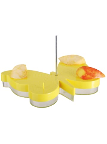 Esschert Design Futterstation in weiß/gelb