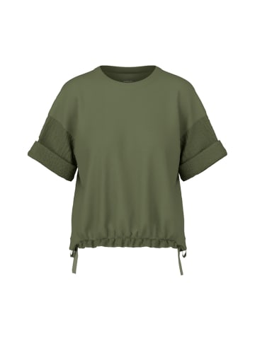 MARC CAIN T-Shirt im Materialmix in Grün