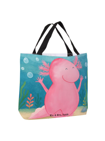 Mr. & Mrs. Panda Damen Shopper Axolotl Hurra Design ohne Spruch in Weiß