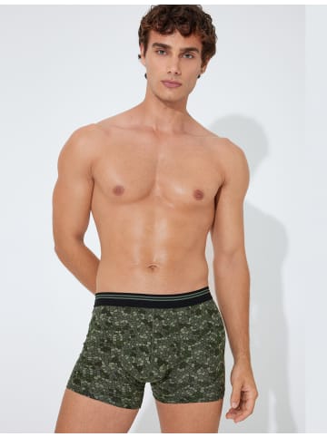 KOTON Boxer in Grün Gemustert