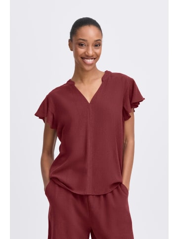 b. young Kurzarm-Bluse BYFILINEN Regular fit in Tawny Port