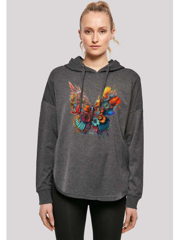 F4NT4STIC Oversized Hoodie Schmetterling Blumen Oversize Hoodie in charcoal