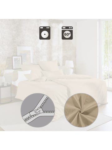 Erwin Müller Seersucker Bettwäsche Sparpaket 4-tlg. Wertingen in taupe