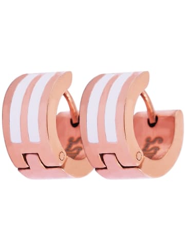 Adeliás Damen Ohrringe – Klappcreole aus Edelstahl in silber